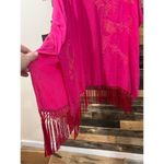 Chico's Chico’s NWT Floral Embroidered Berry Pink Ruana Wrap Photo 6