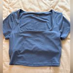 Aerie  Blue Square Neck Crop Top Photo 0