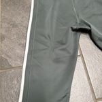 Adidas  Grey White Racer Stripe Cropped Climalite Leggings Activewear Medium Photo 7