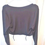 SheIn Black long sleeve lace up‎ back crop top Photo 1