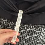 Lululemon 10 Straight Up Pant Tri Geo Silver Spoon Black Luon Stretch Foldover Photo 4