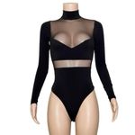 Nookie  Hypnotize Mesh Long Sleeve Bodysuit, Black, XL Photo 4