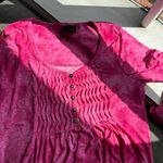 New Direction Hot Pink Tie Dye Blouse Photo 3