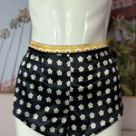 Urban Outfitters Out From Under Black Daisy Floral Satin PJ Sleep Shorts Size L Photo 0