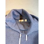 L.L.Bean Women's Gray Cowl Neck Fleece Pullover Sweatshirt Size L Pockets Photo 3