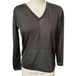 Maison Lurex Paris Sheer Metallic Shirt Women’s Size Small Black Gold Photo 0