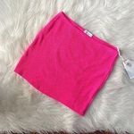 Good American  Hot Pink Textured Mini Skirt NWT Photo 0