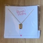 Frasier Sterling Gold Initial Necklace - C Photo 1