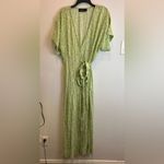 MINKPINK green floral Summer Lovin’ Wrap Maxi romantic fairy Dress Photo 2