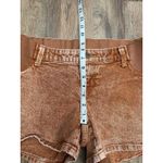 Isabel Maternity by Ingrid & Isabel Denim Shorts Sz 4 High Rise Pregnancy Brown Photo 5