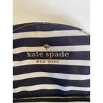Kate Spade Black & White Striped Mini Backpack OS Zip Closure Pockets Designer Photo 3