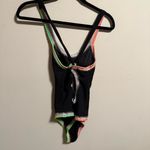PilyQ  Platinum Black Crochet Rainbow Trim One Piece Swimsuit- Size Medium Photo 4
