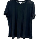 Joy Lab Size XL Shirt Black Short Sleeve‎ Round Neck Vented Back Casual Summer Photo 0