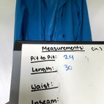 Lands' End blue raincoat bright women's size L nylon hooded pockets casual light Size L Photo 6