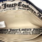Juicy Couture  Large Navy Blue Wristlet Clutch Purse ~ NWOT ~ Gold Emblem Photo 4