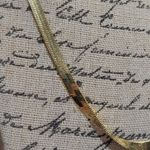 Elegant Gold Tone Herringbone Chain Necklace Photo 2