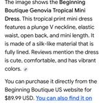 Beginning Boutique  Genovia mini dress NWT Photo 11