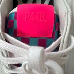 P488 Thea Dama Sneakers, Lt. Grey Leather, Silver Leather Heel Tab, Woman EU 38 Gray Size 7 Photo 5