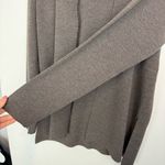 Eileen Fisher 100% Wool Taupe Open Front Cardigan Sweater Sz Small Side Slits Photo 6