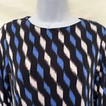 Michael Kors  Geometric Sheath Dress Sz 2 Y2K Preppy Blue Office Modern Minimal Photo 1