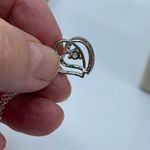 Boutique Sterling silver CZ double heart pendant and 18” chain necklace Photo 5