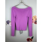 Pink Rose Ribbed Scoopneck Pink Cropped Top - Size - Small Photo 1