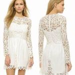 Saylor  Ivory Josie Battenberg Long Sleeve Crochet Lace A-Line Mini Dress Size XS Photo 0
