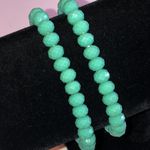 Elegant Turquoise Color Glass Beaded Boho Bracelet Set Blue Photo 1