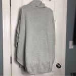 CAbi  Cowl Neck Poncho Sweater Cape Cableknit Glacier Gray Size Small S Oversized Photo 4
