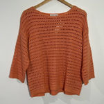 Coldwater Creek  Tradewinds Pointelle Sweater Boxy Fit In Sunset Size‎ Medium Photo 0