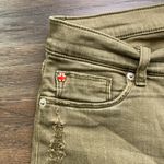 Hudson Jeans HUDSON Krista Ankle Skinny Jean Womens Sz 28 Olive Green Raw Hem Distressed Photo 3