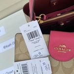 Coach  Khaki Pink Signature SM Town Bucket Bag With Colorblock Signature Canvas Phone Wallet Photo 3