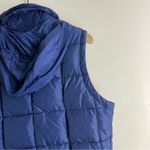 Abercrombie & Fitch Vintage Puffer Vest Blue Quilted Hooded Women’s Y2K Photo 3