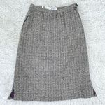 Vintage Women’s JH Collectibles Tweed Houndstooth Wool Blend Skirt size SM Union Gray Photo 0