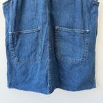 Original TY Wear Denim Jean Overall Dress Mini Frayed Hem Women's Size M Blue Photo 5