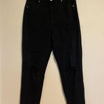 Boohoo EUC  Blue Black Straight Leg Ripped Jeans size 8 Photo 0