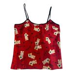 Fashion Bug Vtg Womens Red Teddy Bear Satiny Camisole Pajama Set 90s Y2K Size S Photo 7