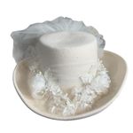 Vintage New Frontier Wedding Dress Dress Size 15 White Lace Made in USA Size M Photo 13