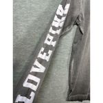 PINK - Victoria's Secret Victorias Secret Pink Gray Love Pink Long Sleeve Pocket Tee Shirt‎ XS Photo 2