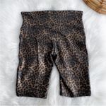 Spanx  Faux Leather Printed Bike Short Leopard Shine Animal Print Size XS Photo 2