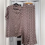 Dressed in lala Checkered Women's satin set L Black Size L Photo 2