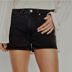 Old Navy Old‎ Navy Womens High Rise O.G Straight 3” Denim Shorts Black Size 8 Photo 0