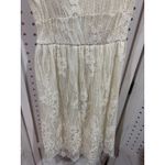 Cream Lace Halter Neck Mini Dress with Criss Cross Back White Size undefined Photo 2