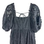 Hofmann Copenhagen Isabella Black Floral Lace Midi Dress Square Neck Puff Sleeve Size 4 Photo 11