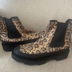 Aquatalia Holly Snake-Print Leather Pull-On Hiking Boots, S83 Photo 4