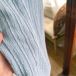 ZARA  Cable Weave Bodycon Knit Mini Dress Square Neck in Light Blue Women's Small Photo 2