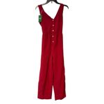 Halara NWT V Neck Belted Pocket Casual Button Front Jumpsuit Size XS Photo 3
