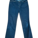 Eddie Bauer  Women's Curvy Fit Trouser Leg Dark‎ Bue Jeans size 10 Photo 0