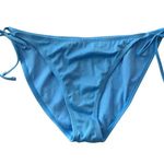 Wild Fable Bikini Bottom String Ties Ribbed Blue L Photo 0