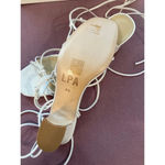 LPA Nicolo Low Heels in White Leather 9.5 New Womens sandals Photo 6